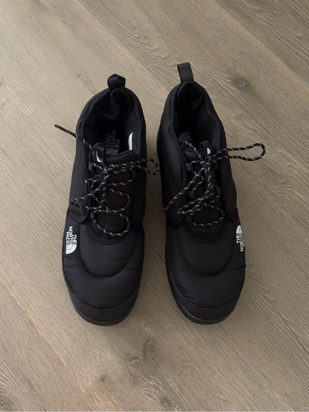 The North Face Men’s Black Quilted Lace-Up Slip-On Boots